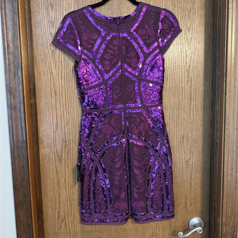 Lulu's Purple Sequin Sheath Mini Dress for Cocktail - Picture 3 of 3